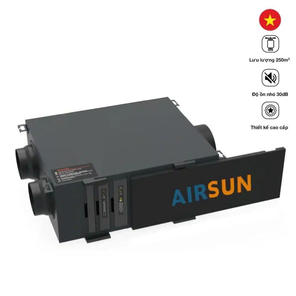 Hệ thống cấp gió tươi AirSun giúp cân bằng không khí, nâng cao chất lượng cuộc sống